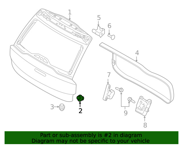 Genuine Volvo Lift Gate Bumper 32357334