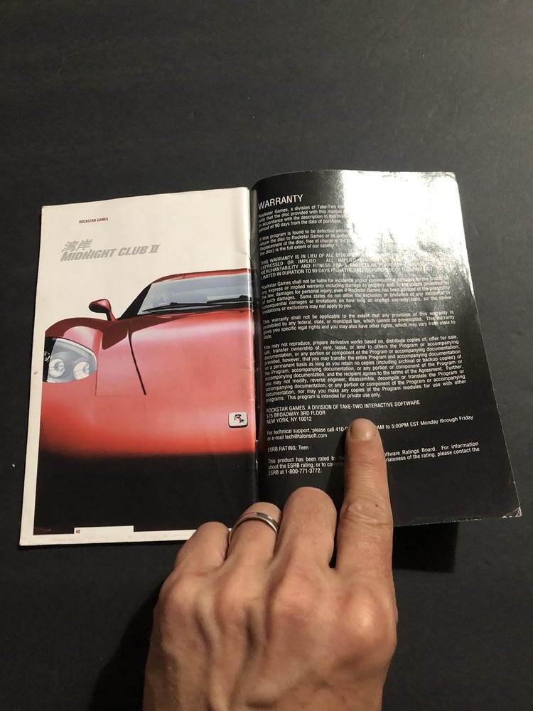 midnight club 2 xbox Manual Only