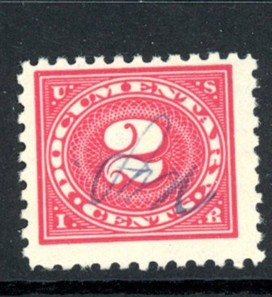 US Scott # R252 - Used - Nice Centering - Pen Cancel           (15-C251)