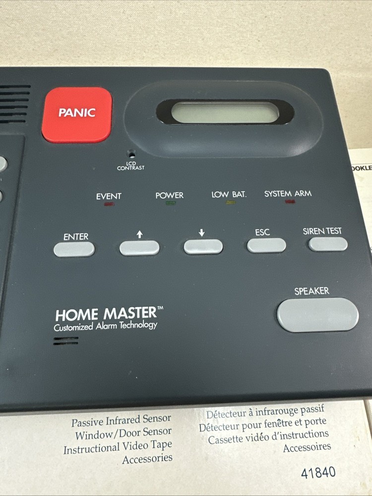 Quorum Home Master HM-100 Security System with remote , cassette , AC adapter