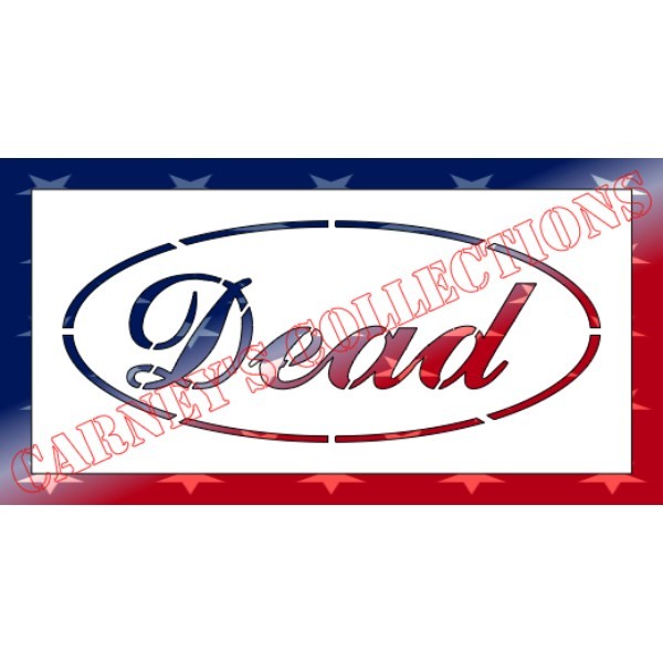 Plastic Stencil - Dead (MB342) (7 sizes to pick from)