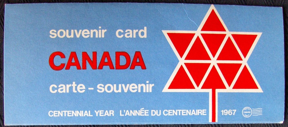 Canada, Centennial Year Souvenir Card, 1967.