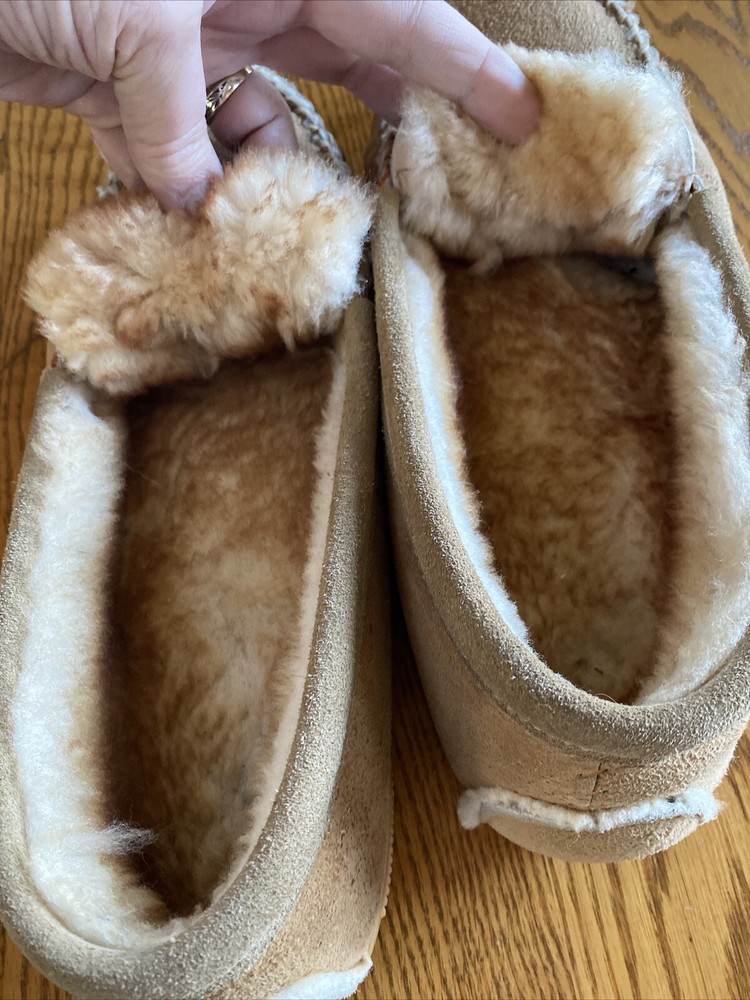 Men's TRACKER Genuine Suede Leather with Shearling Lining SLIPPERS, Size 11D