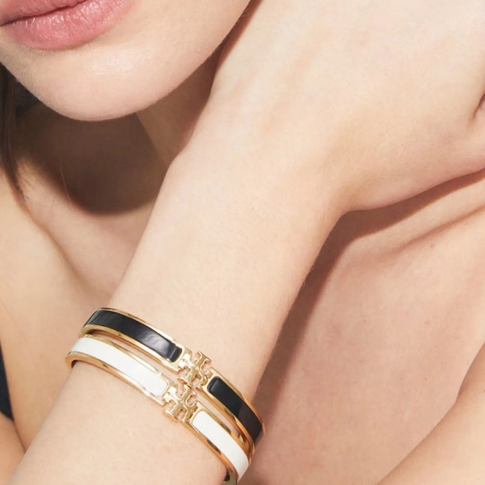 Tory Burch Kira Enamel Medium Bangle Bracelet NWT