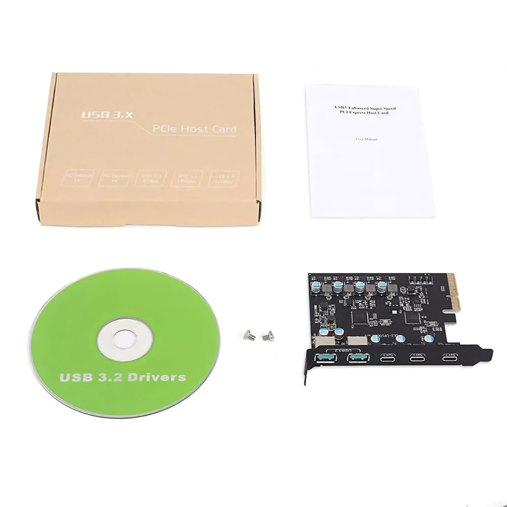 5 Ports Expansion Card 20Gbps For Desktop computers 2*USB Type-A 3*USB Type-C
