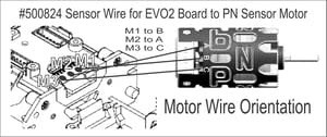 KEN PN500824 SENSOR WIRE FOR EVO2 BOARD TO PN SENSOR MOTOR