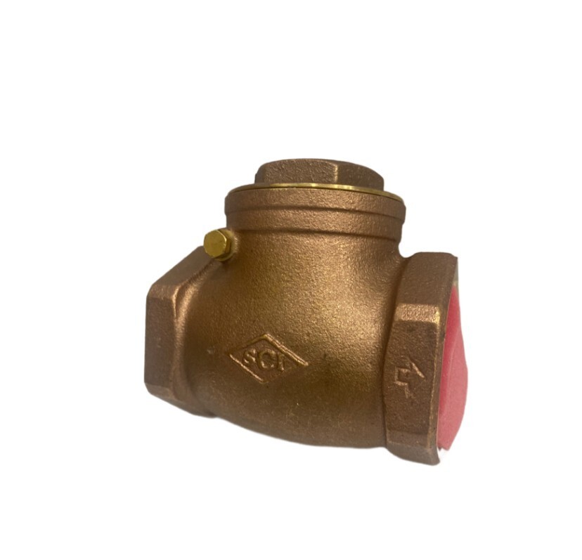 SMITH COOPER 2" BRASS SWING CHECK VALVE IPS - NPT 200 WOG