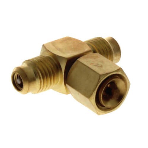 A-1 SF9603 Tee Connector With Depressor Tip and Valve Core  1/4" Nominal, SAE