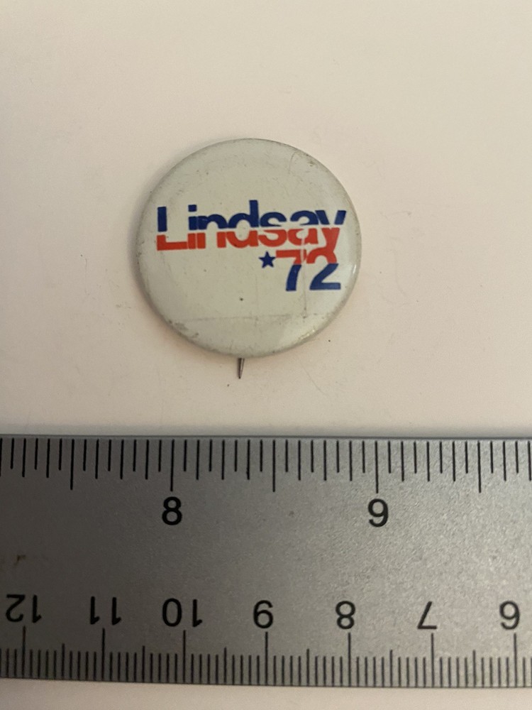 Lindsay ‘72 Pin Back Button P63