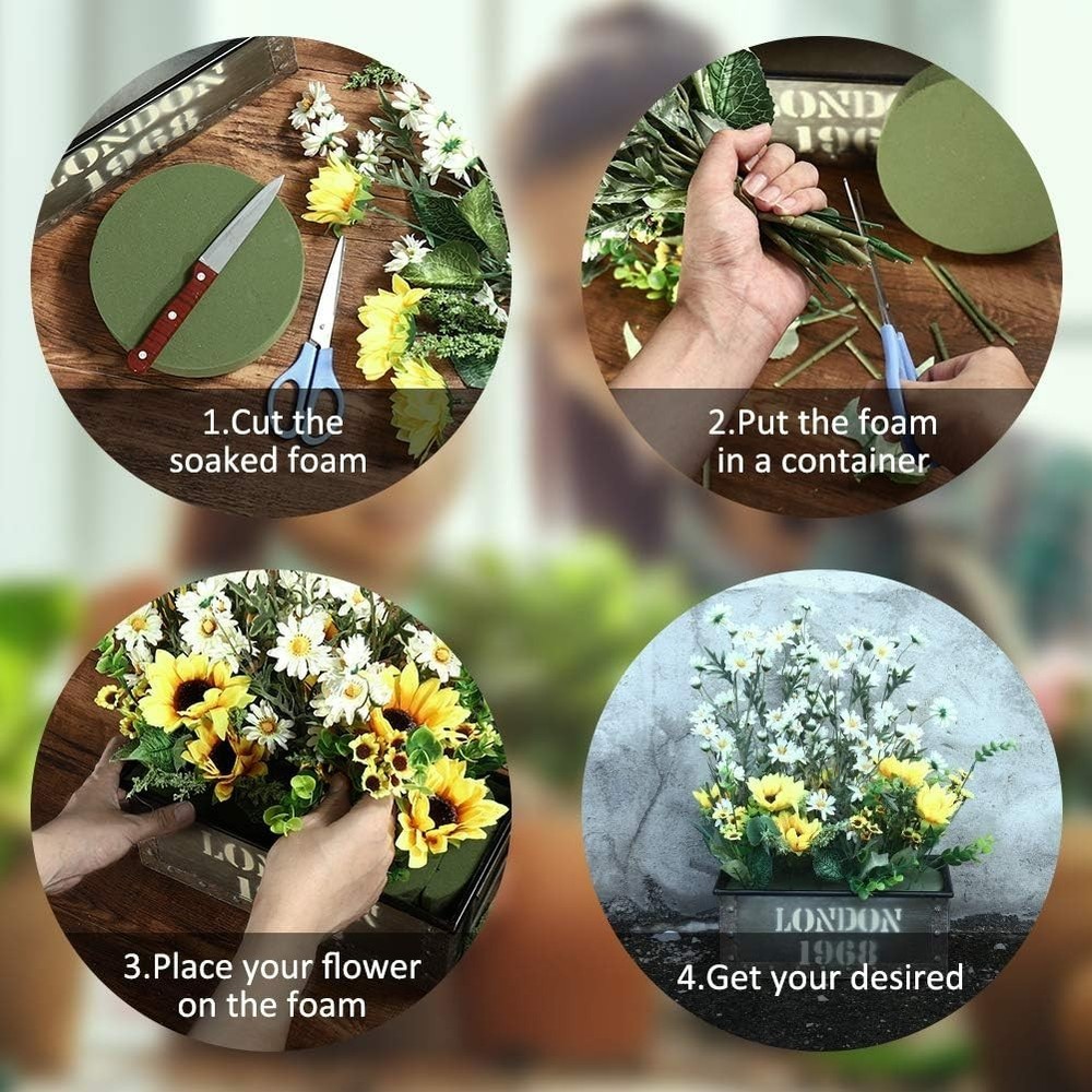 Colorful Round Floral Foam Bricks for Creative Arrangements