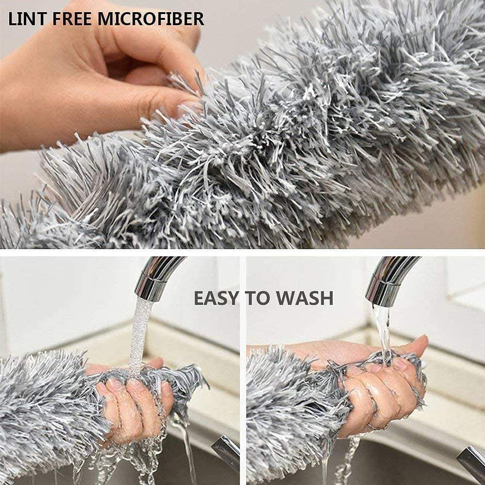 Extendable Microfiber Duster 30-100 Inches Bendable Head This title achieves