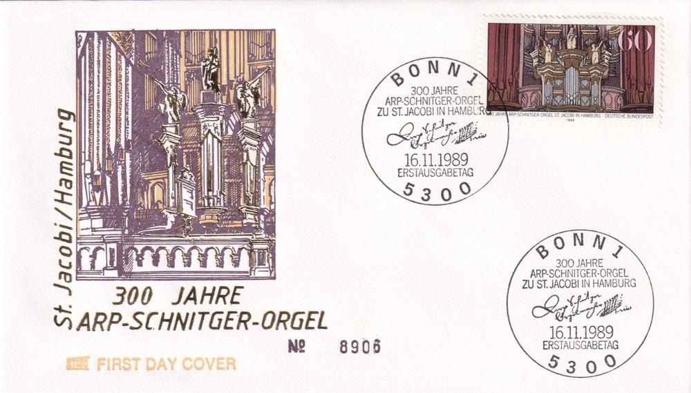 ⭐ 1989 Bonn Germany - First Day cover FDC - Ersttagsbrief ⭐ E535