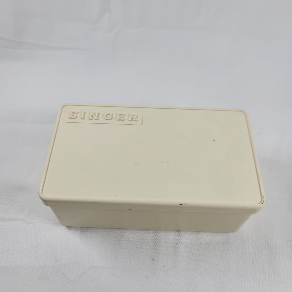 Vintage Singer Sewing Machine Plastic Accesory box  empty 5"x 2 3/4"