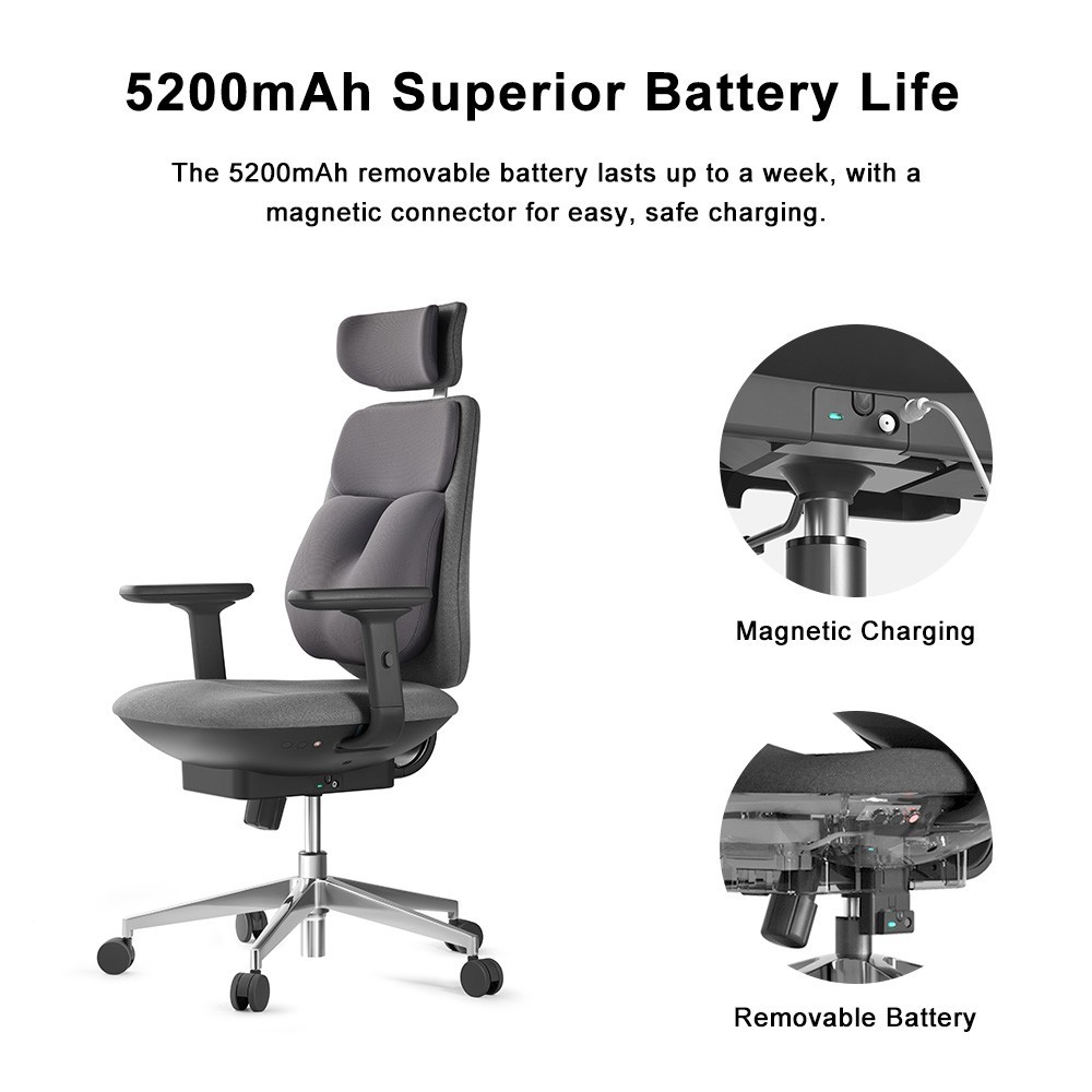 Smart Office Chair C5 For Multi-Functional Height-Adjustable Inflatable Heated