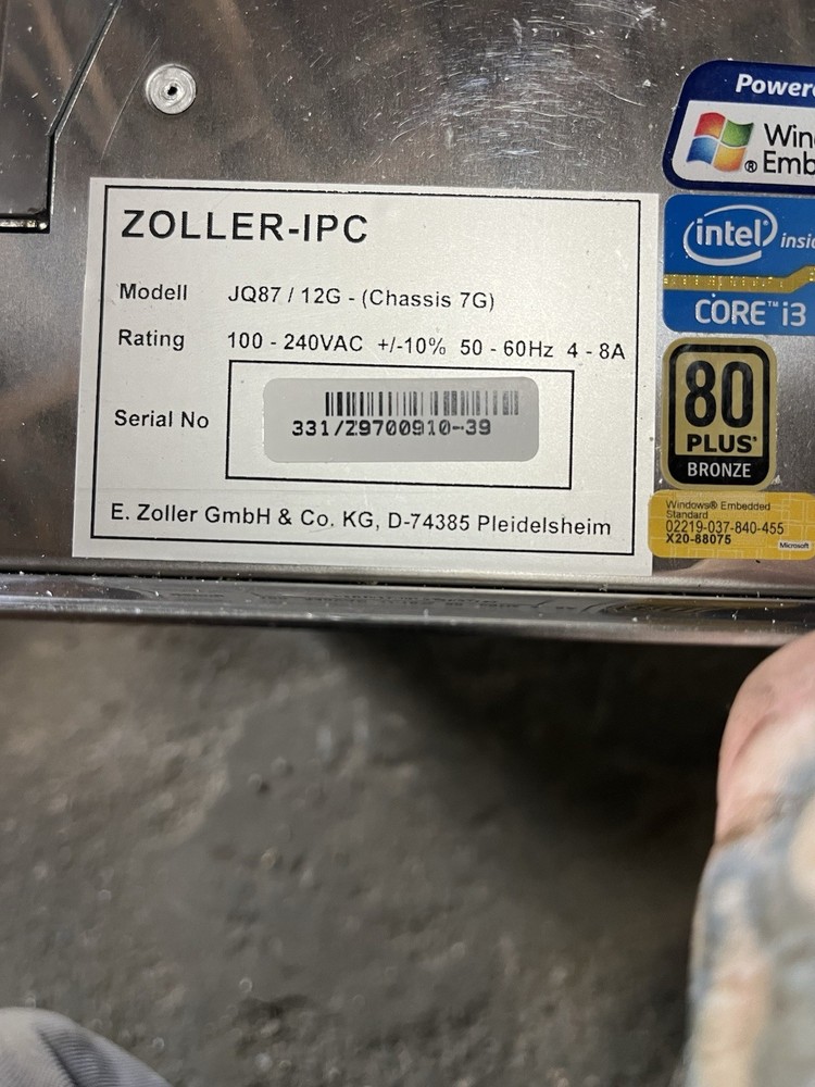 ZOLLER-IPC JQ87/12G (CHASSIS 7G) COMPUTER