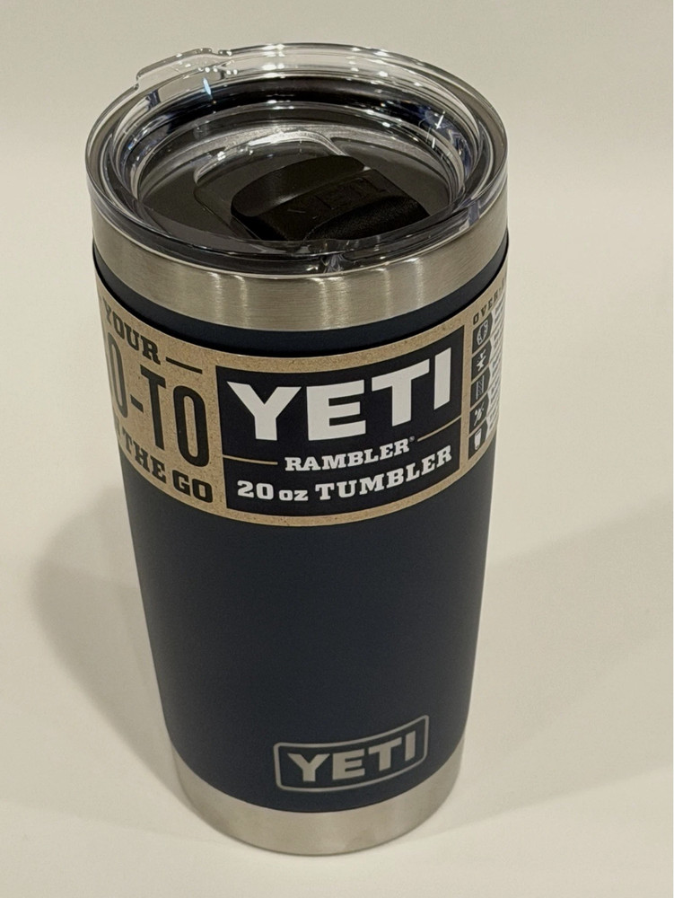 YETI® Navy 20oz Stackable RAMBLER® - Authentic - Mag Lid ✈️Free Fast Shipping ✈️