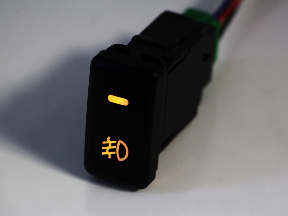 Durable 4-Pole Push Button Switch with LED Indicator for Toyota Upgrades