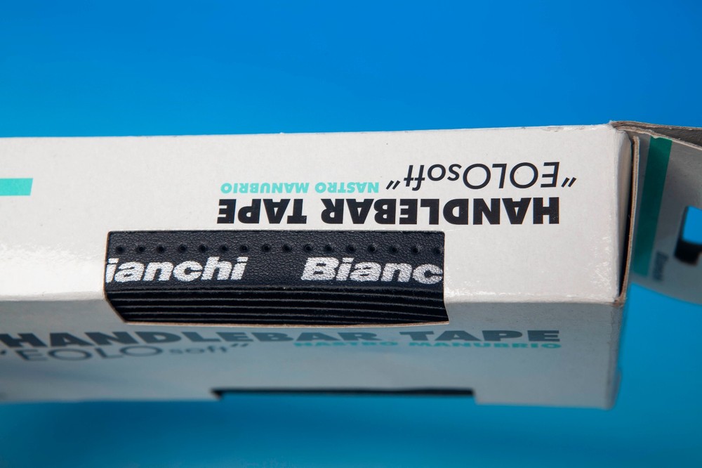 Bianchi Perforated Black Handlebar Tape + Handlebar Plugs