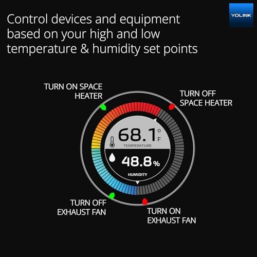 YoLink Smart Wireless Temperature & Humidity Sensor, Wide Temp Range for Fridge,