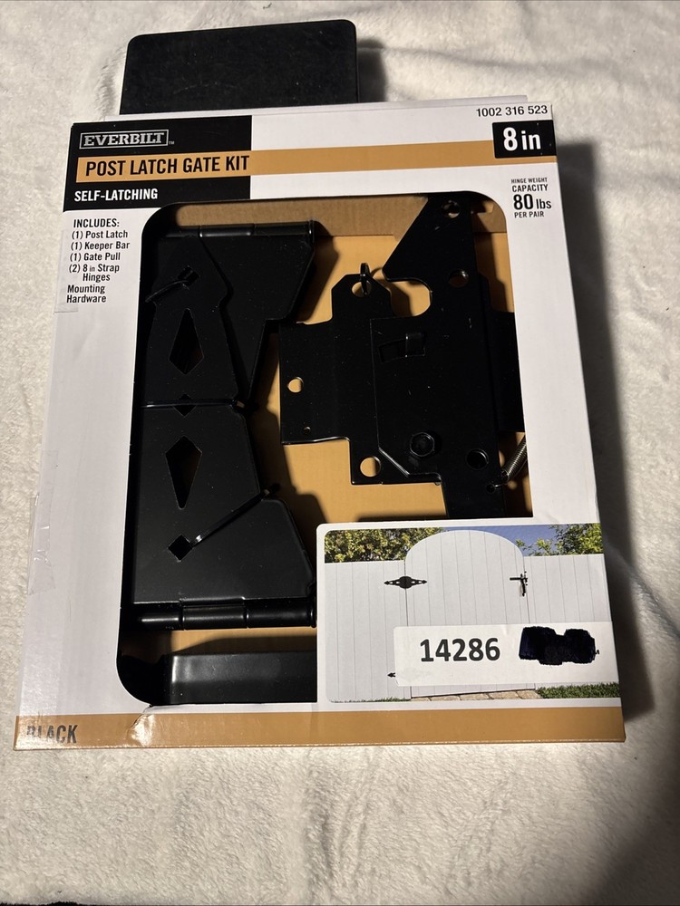 Everbilt Post Latch Gate Set Black 1002316523
