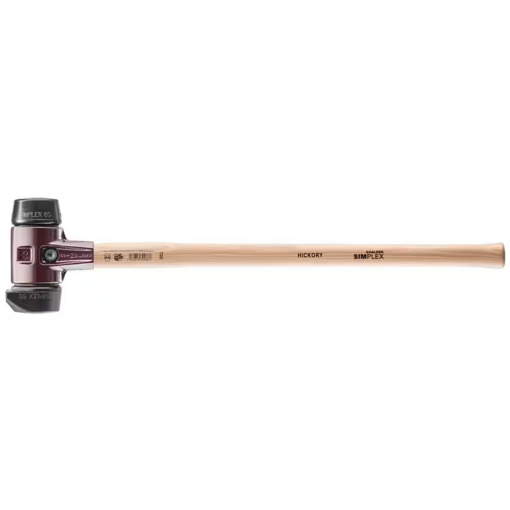 Simplex 4 Lbs. Mallet with 60 Long Handle Black Rubber, Stand-Up Black Rubber In
