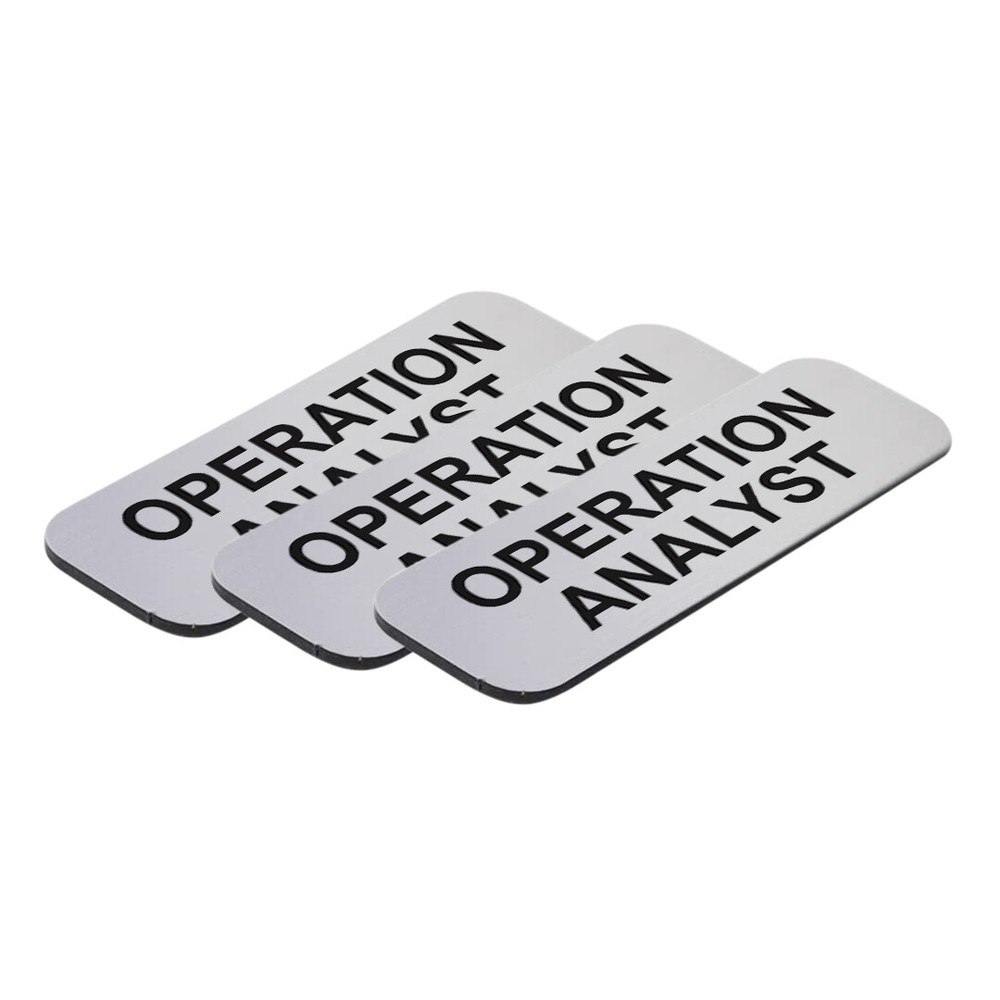 Operation Analyst 1 x 3" Name Tag/Badge, (3 Pack)