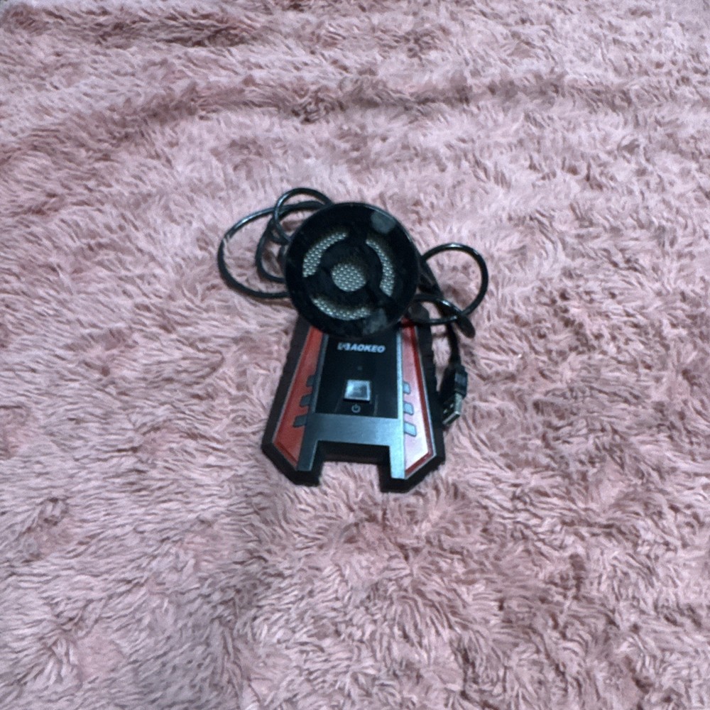 Aokeo USB Desktop Microphone Red & Black