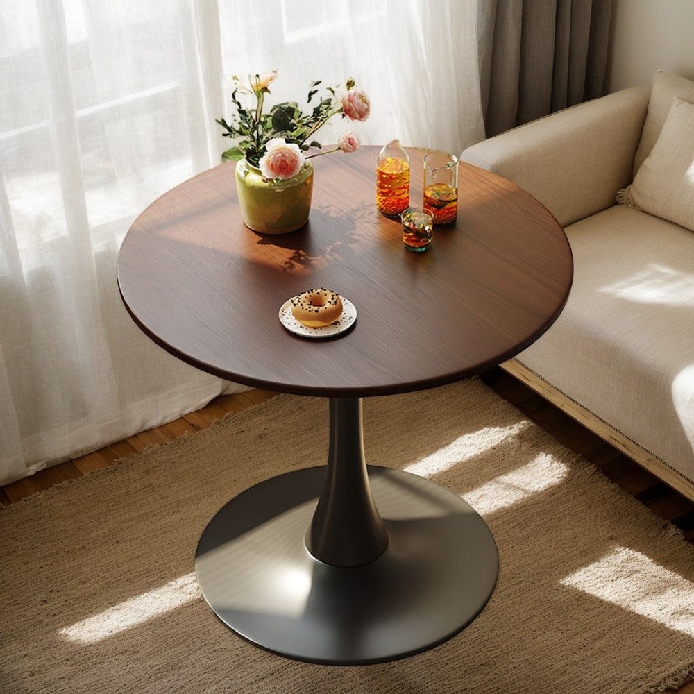 Round Dining Table 31.5'' Modern Kitchen Dining Table Mid Century Coffee Table