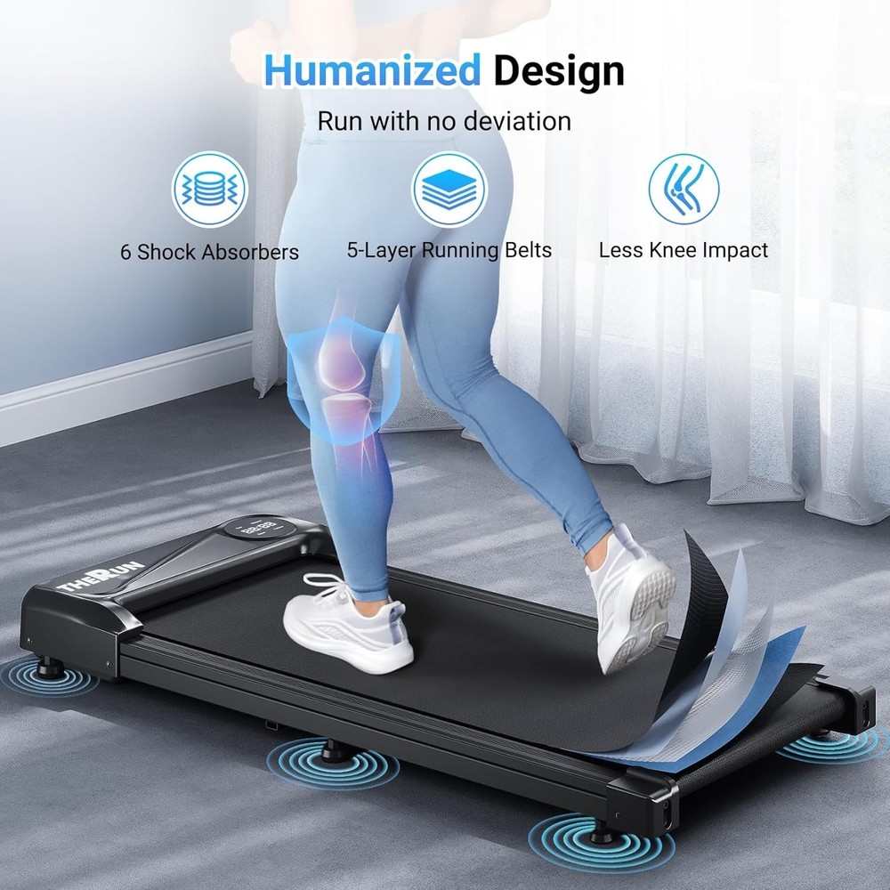 2.5HP Mini Treadmill with Remote Control & LED Display - Perfect for Office Use