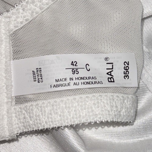 NWT Womens White Bali Minimizer Breathable Back Unlined Underwire Bra Size 42C