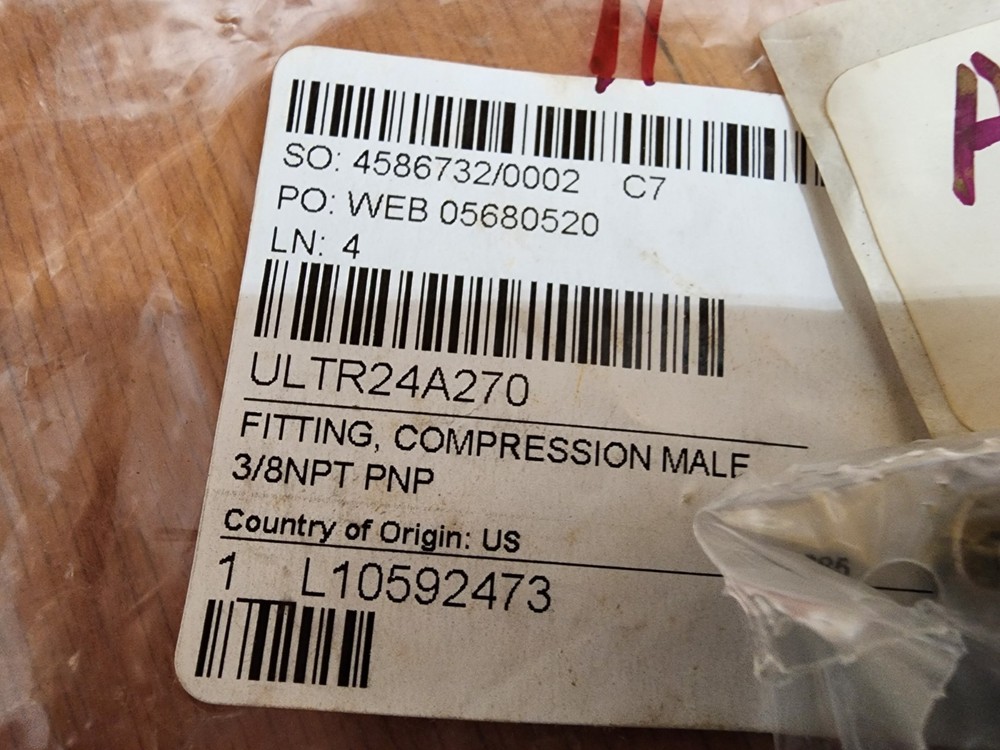 UltraFryer 24A270 Tank Adapter Compression Fitting