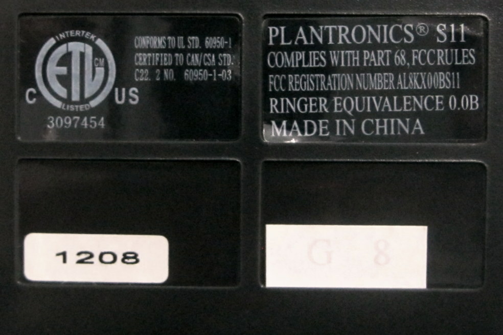 Plantronics S11 Office Telephone Headset Answering System BASE ONLY !! - TESTED