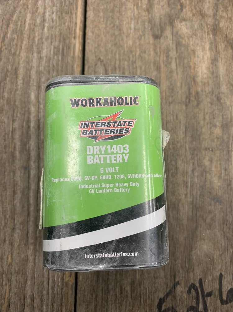 Interstate DRY1403 Heavy Duty Lantern Battery Spring Top 6-Volt Workaholic