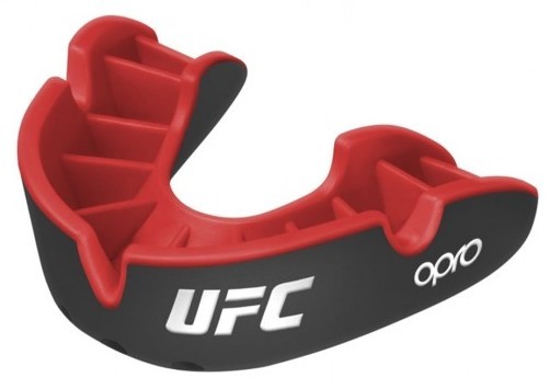 Opro Ufc Silver Black-Red Jaw Protector