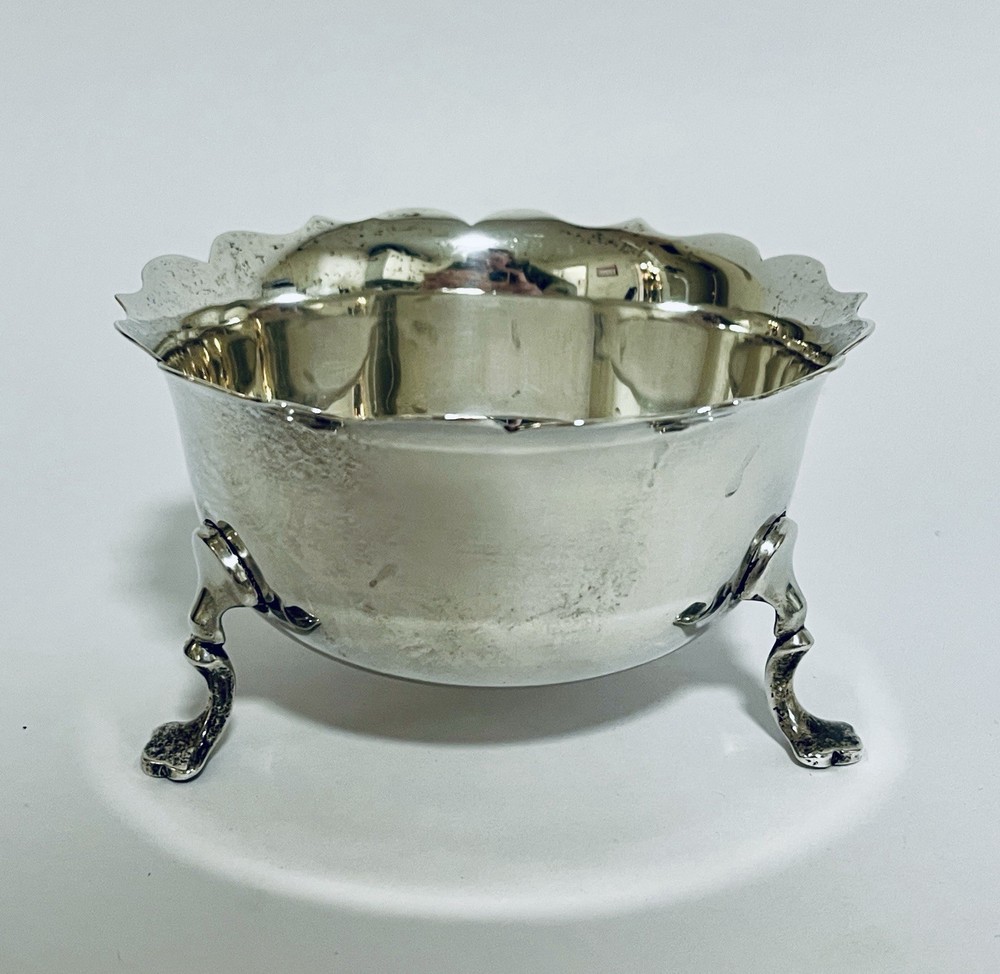 Antique Solid Sterling Silver Sugar Bowl Dish 1913