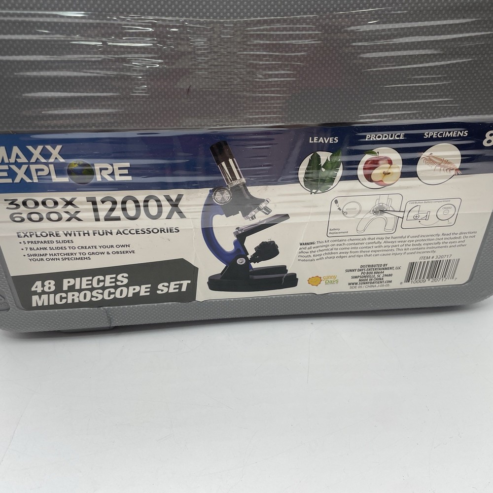 Max Explore 48 Piece Microscope Set BRAND NEW!! Sealed In Original Packaging