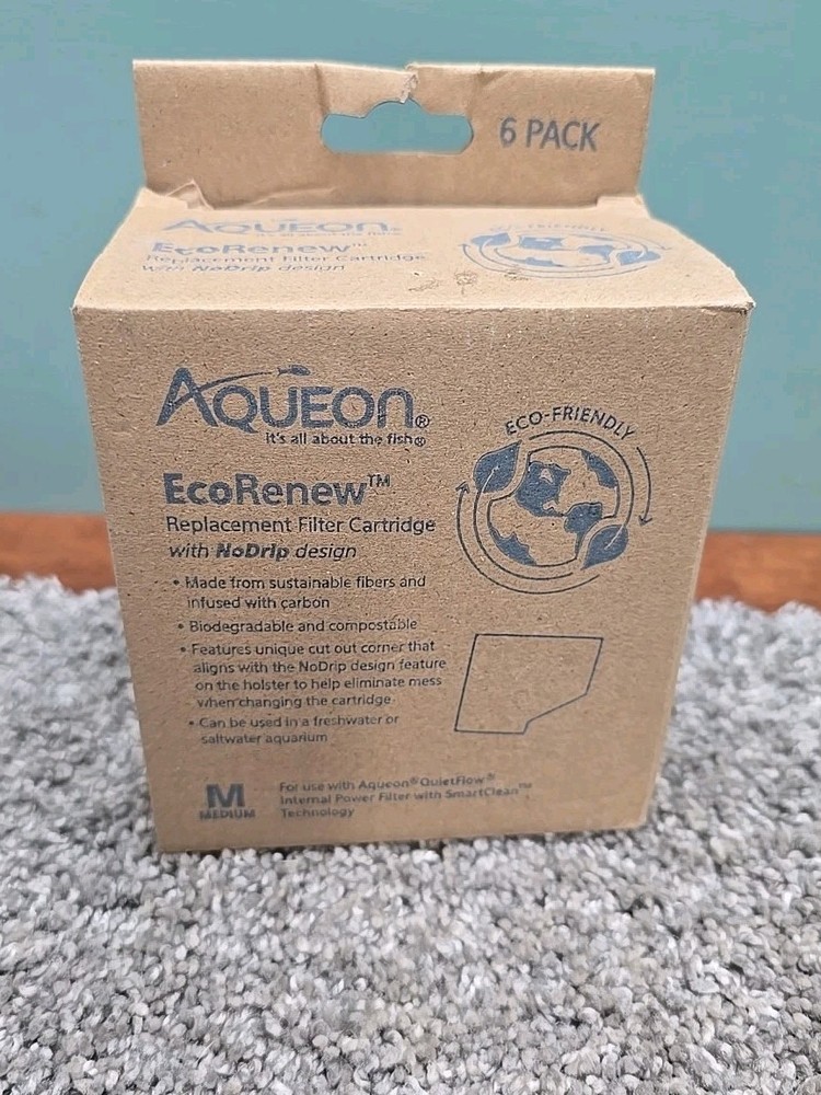 Aqueon EcoRenew Medium Replacement Filter Cartridges – 6 Pack