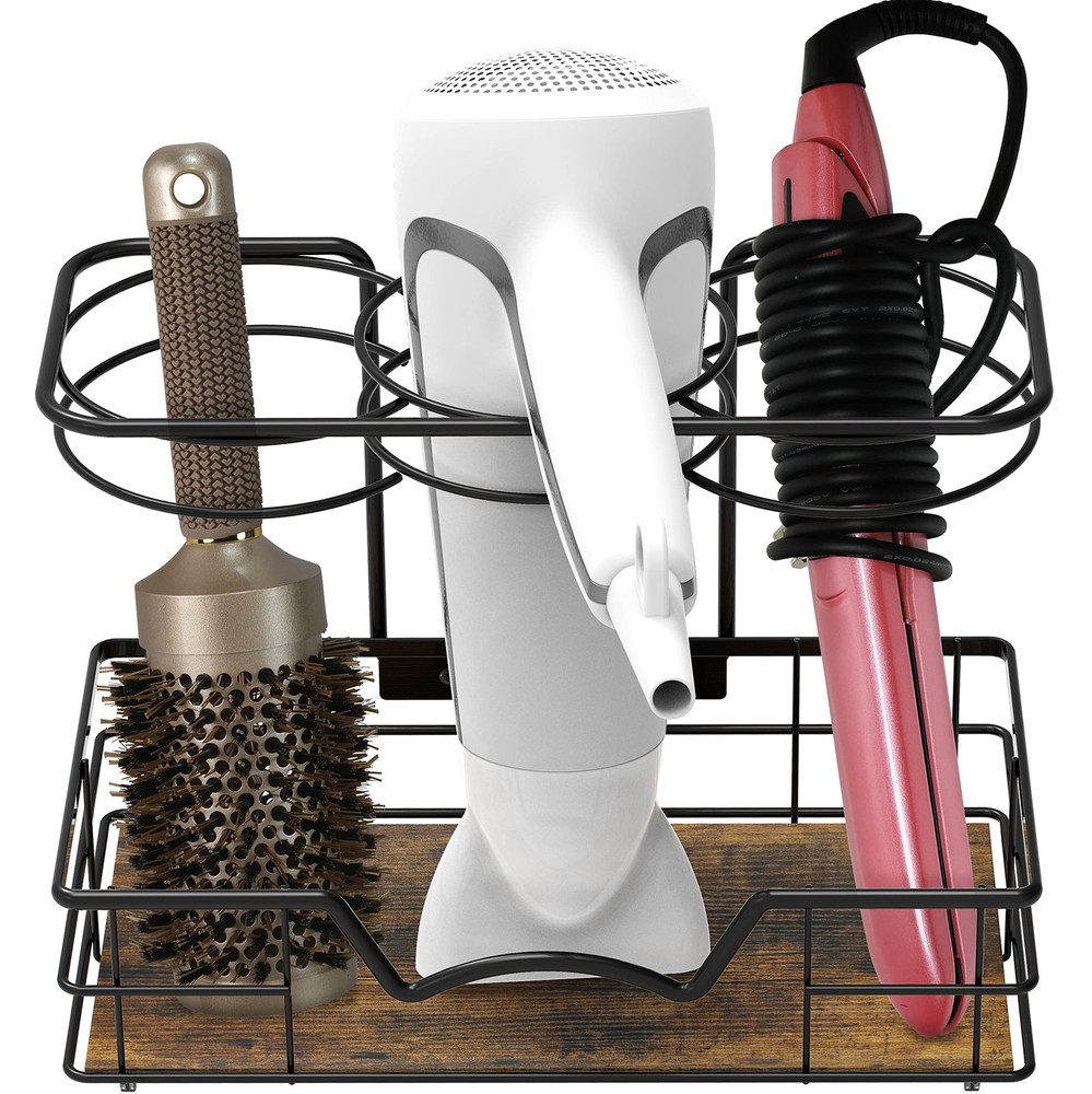 Countertop Hair Tools Organizer, Walnut