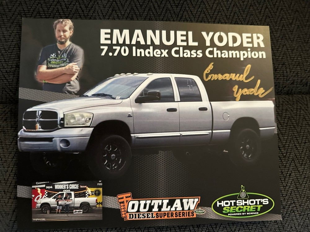 Emanuel Yoder Signed Hero Promo Card 2024 PRI Show Autographed Racing
