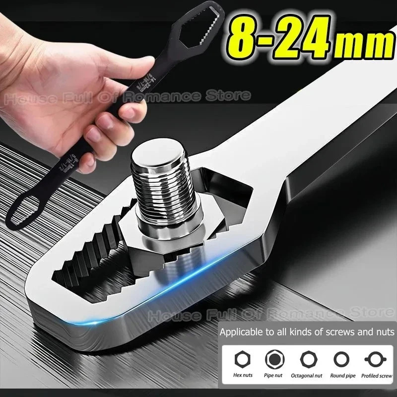 8-24mm Universal Torx Wrench Self-tightening Adjustable Both Ends Spanner Tools