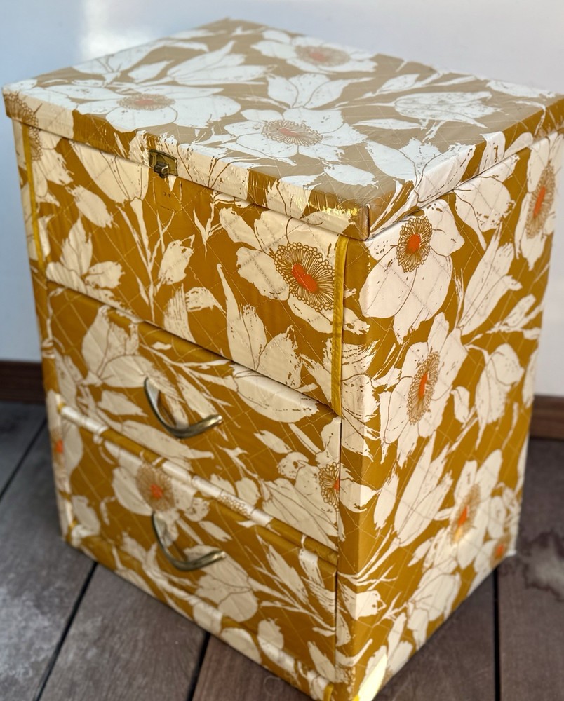 Vintage Cardboard & Vinyl ￼Drawers