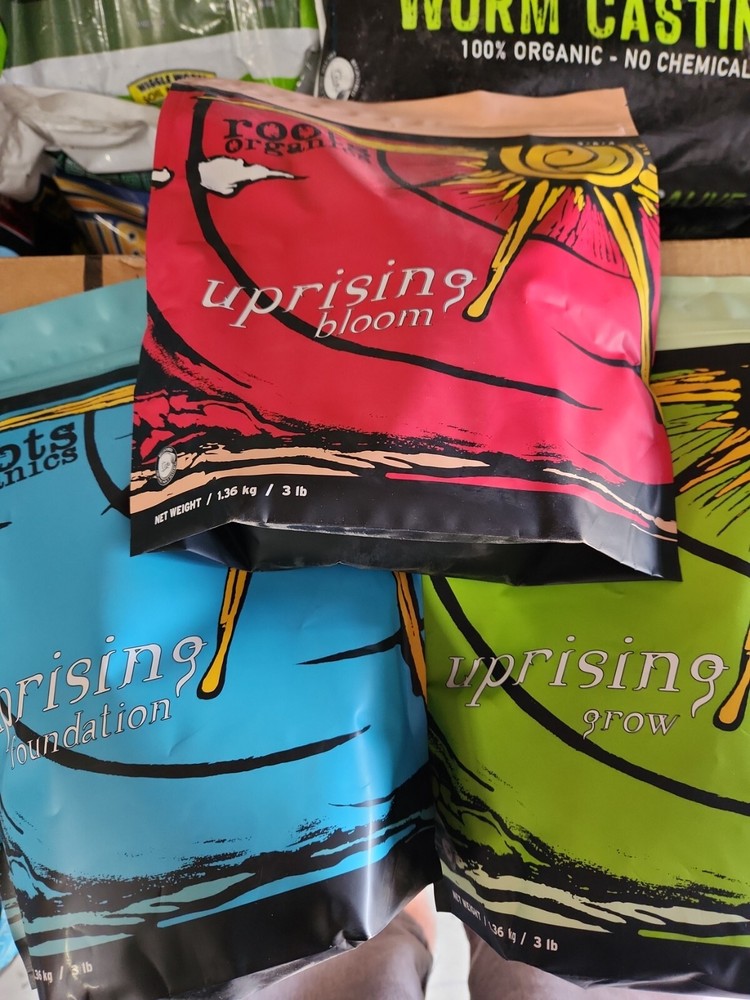 Roots Organics Uprising Foundation, Grow, Bloom Bundle 3 Lbs Each