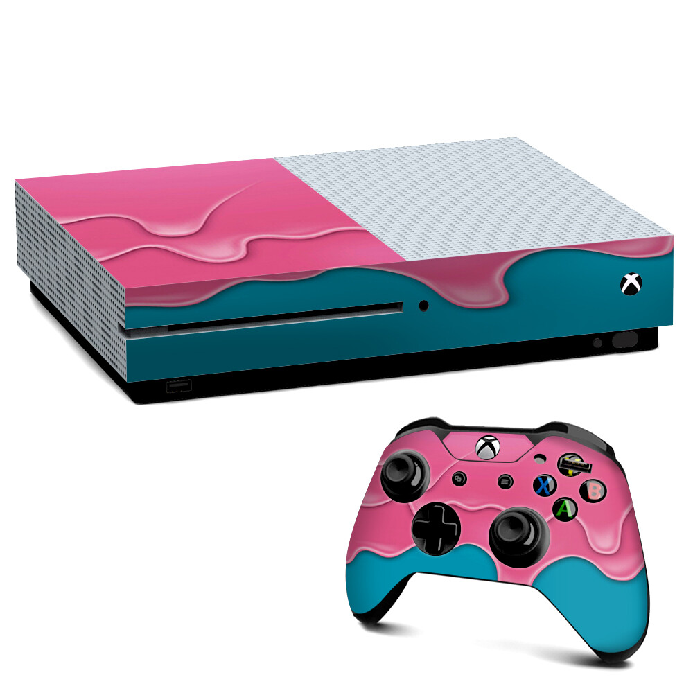 Xbox One S Console Skins Decal Wrap ONLY Dripping Ice Cream Drips
