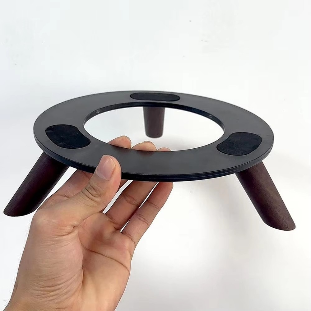 Solid Wood Base Thickened Nonslip Solid Wood Desktop Shock-Absorbing Audio4537