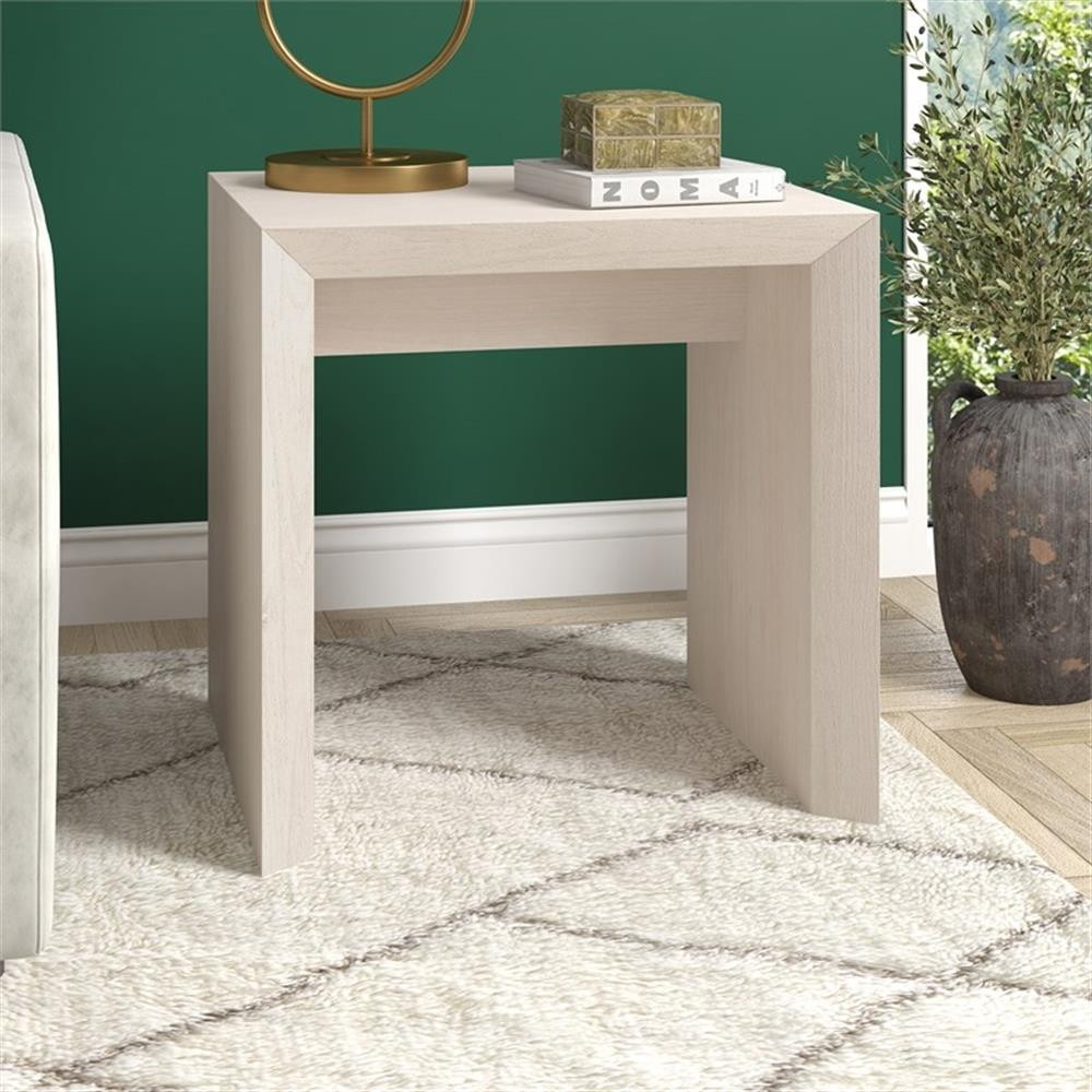 Henn&Hart 22" Alder White MDF Side Table