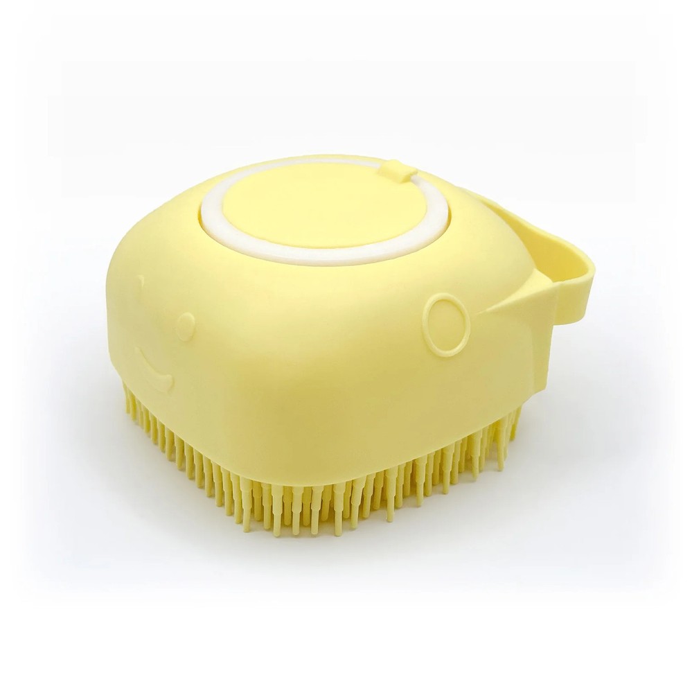 Silicone Pet Bath Brush – Yellow
