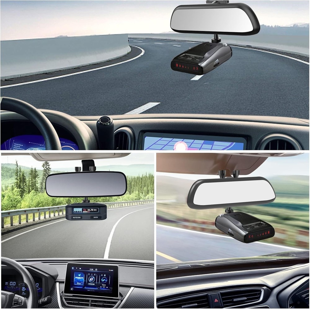 Quick-Install Uniden Radar Detector Mount for Rearview Mirror - Sturdy & Safe