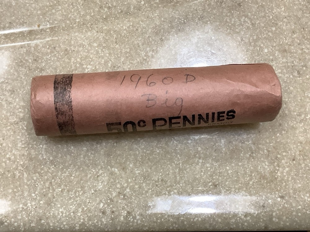 1960 D Large Date Lincoln Cent Roll *Grand Pa’s Collection* Nice Original Roll