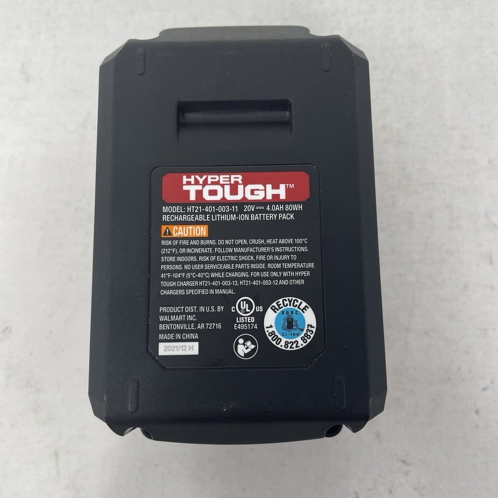 Hyper Tough 20V Volt Max 4.0 AH Lithium-Ion Battery Pack