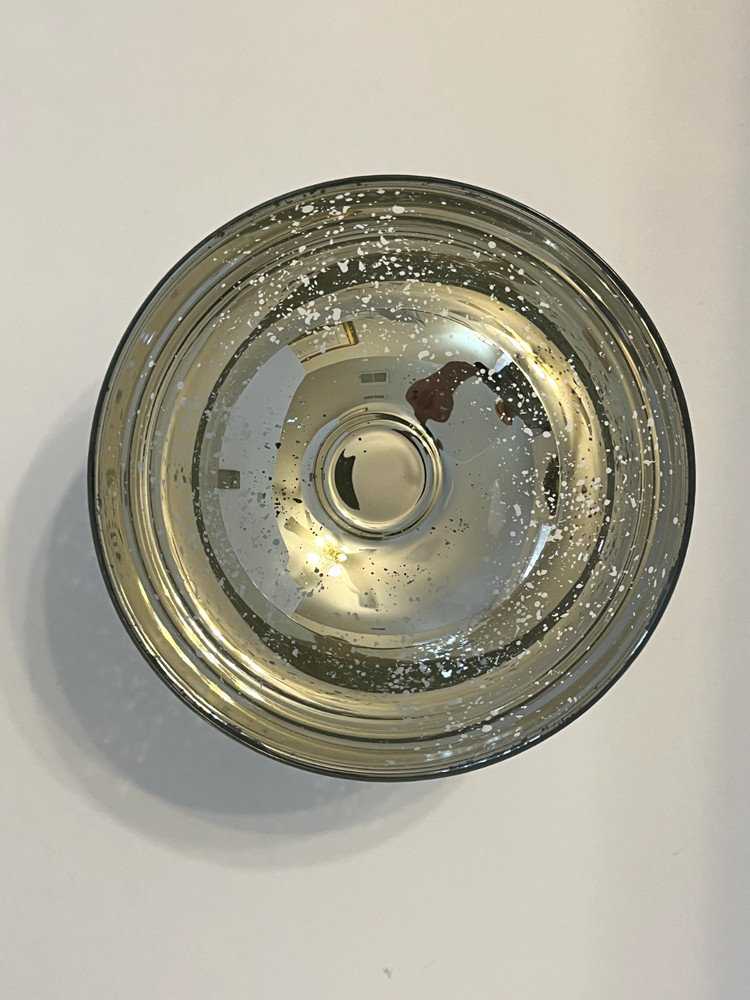 Silver Colored Holiday Centerpiece Dish